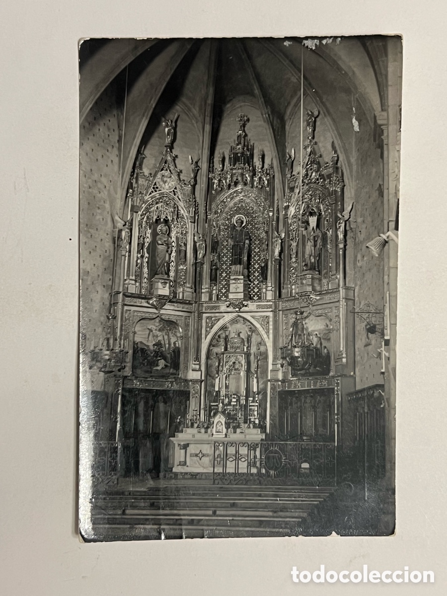 Postais: LLAGOSTERA (Gerona) Postal Altar Mayor Iglesia Parroquial.. Fotos Llirinos (a.1957) circulada