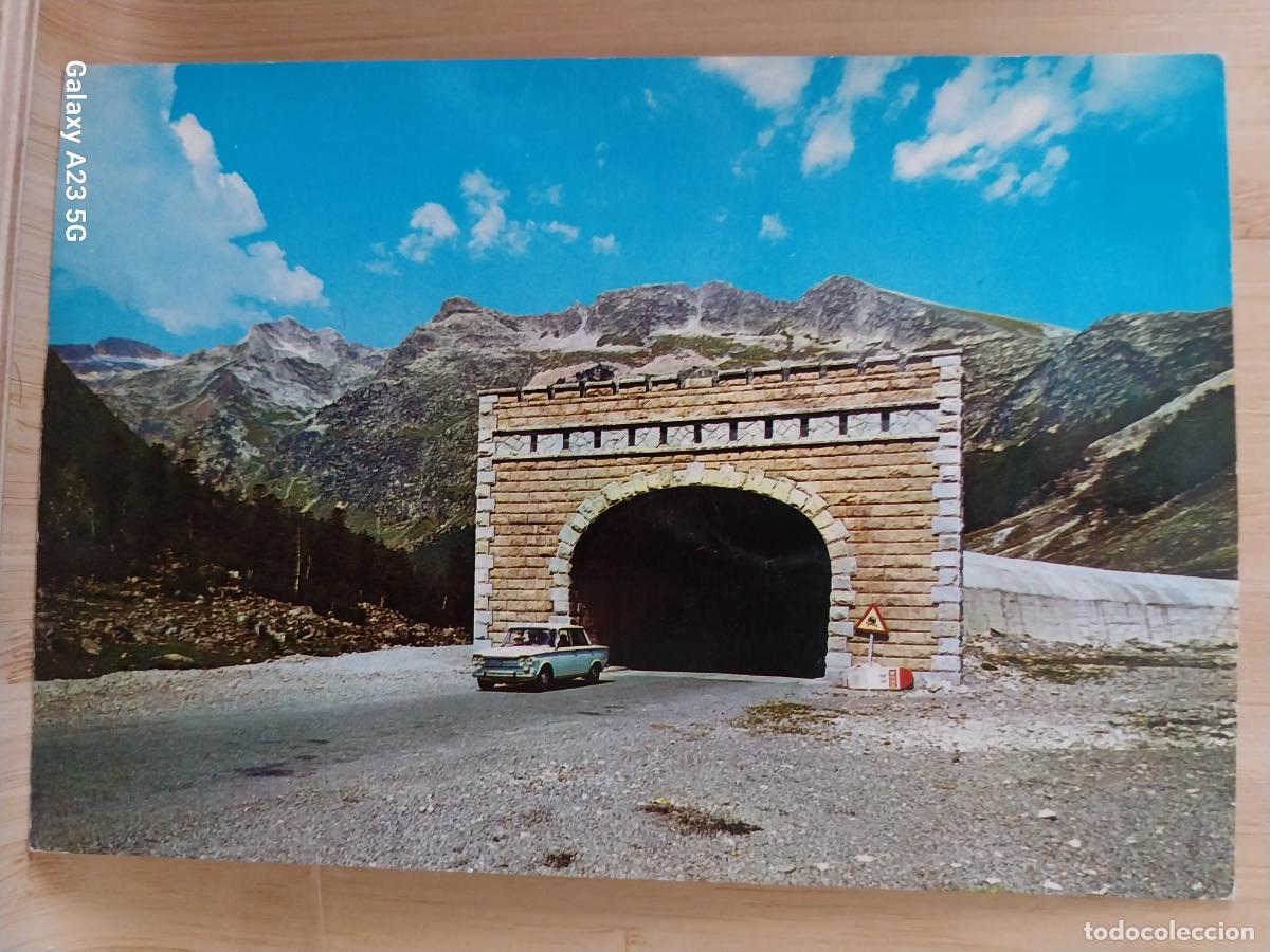 Postales: TUNEL VIELLA PIRINEOS LERIDA ED ARRIBAS 2126 SEAT 1500 MOHON KILOMETRICO