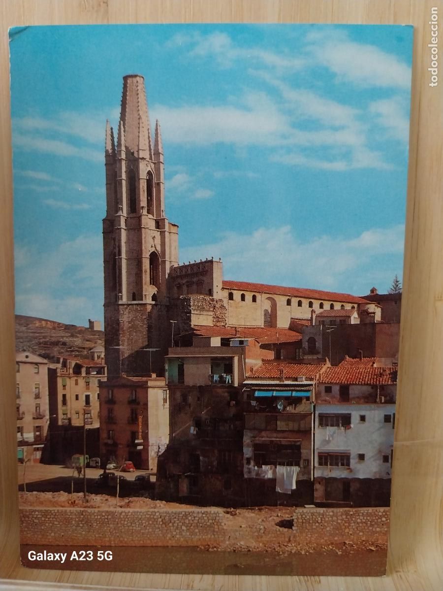 Postales: EX COLEGIATA SAN FELIX GERONA ED OSCAR POSTALES 4 SC ORIGINAL COCHES CLASICOS ANIMADA ROPA TENDIDA