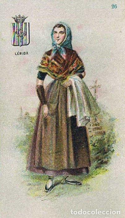 Postales: MUJER DE LERIDA. CROMOLITOGRAFIA DE LUIS LABARTA.PRINCIPIOS SIGLO XX. CHOCOLATE JAIME BOIX.