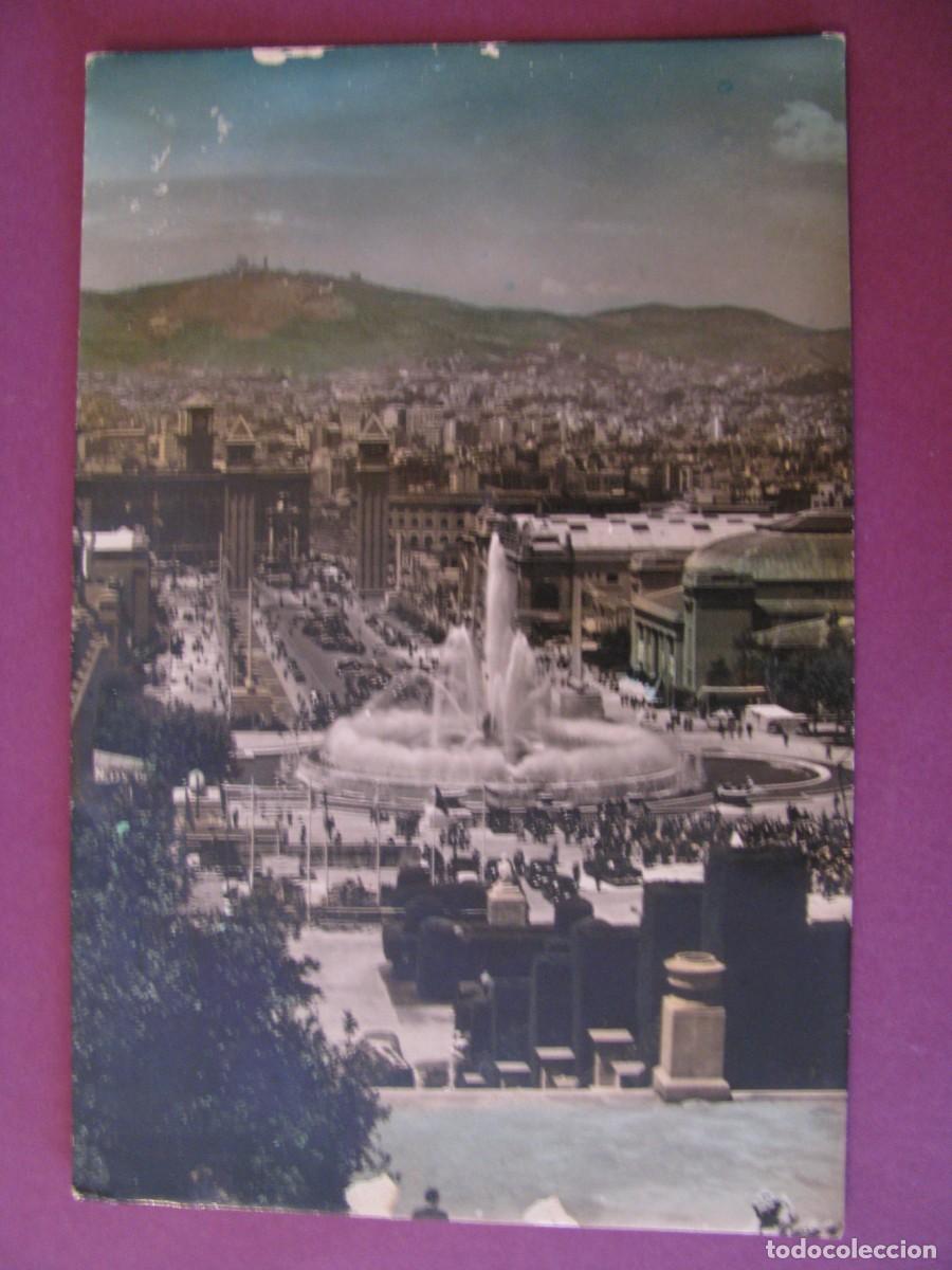 Postales: POSTAL FOTOGRAFICA DE BARCELONA. PARQUE DE MONTJUICH. FUENTE MAGICA. SOBERANAS. ESCRITA