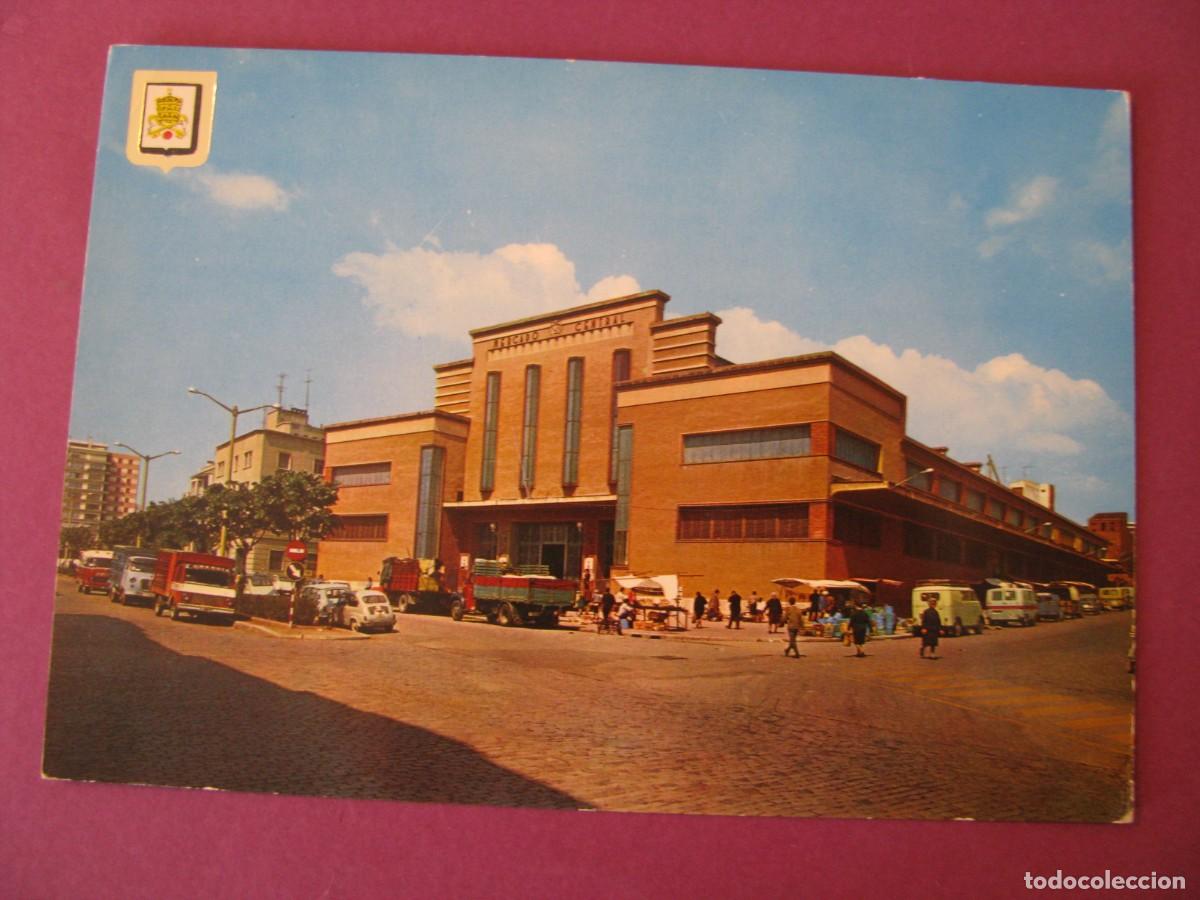 Postales: POSTAL DE REUS. MERCADO CENTRAL. FACHADA. ESCUDO DE ORO.