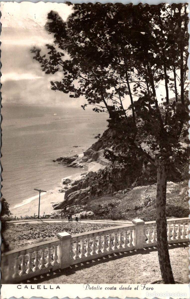 Postales: Calella - Detalle costa desde el Faro - Fotogr&aacute;fica - Papel Negtor - 142x90mm