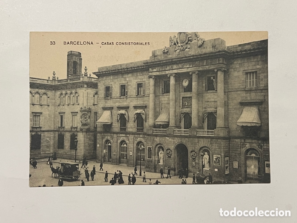 Postais: BARCELONA. Postal animada.. No.33, Casas Consistoriales.. Misse Hnos., Barna (h.1910?) S/C
