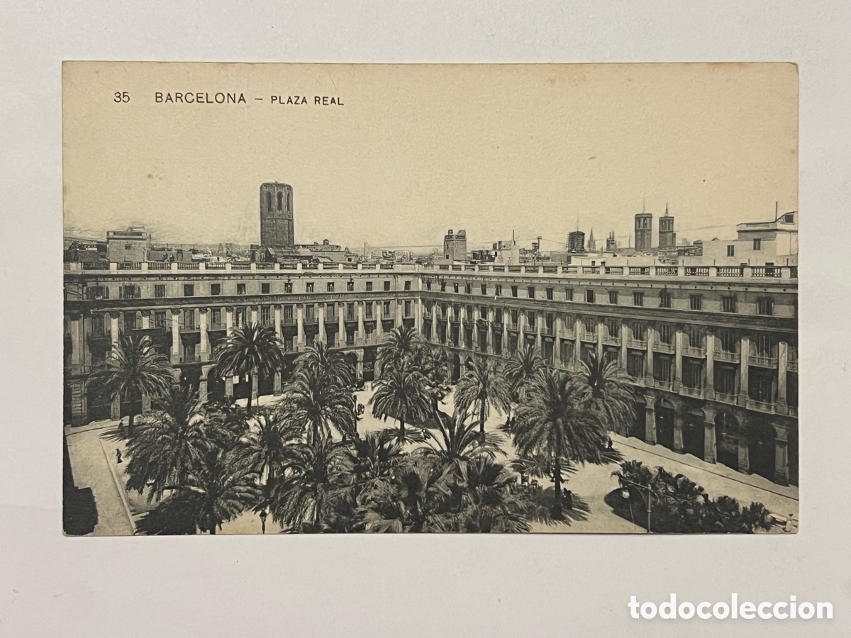Cartes Postales: BARCELONA. Postal No.35, Plaza Real.. Edita Samsot y Misse Hnos. Barna (h.1910?) S/C