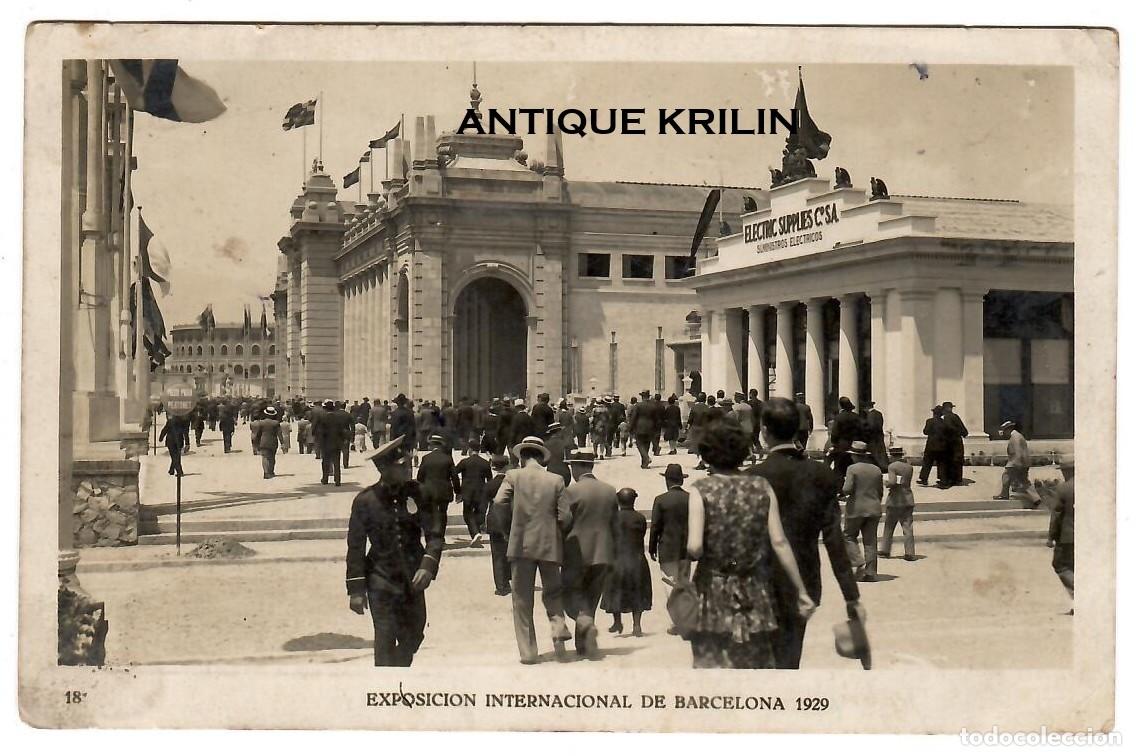 Postales: BARCELONA N&ordm; 18 / EXPOSICION INTERNACIONAL DE 1929 / PALACIO COMUNICACIONES / FRANQUEADA
