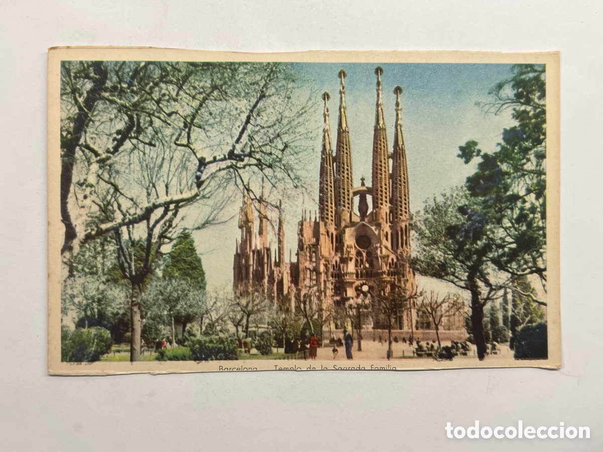 Postales: BARCELONA, en Fotocolor Postal Templo de la Sagrada Familia. Editorial Artigas (h.1950?) S/C