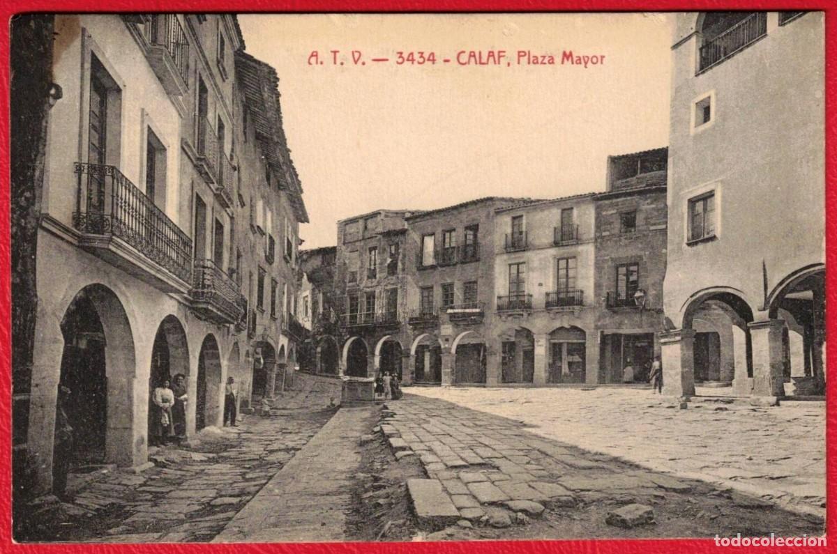 Postales: Calaf - PLAZA MAYOR - 3434 - A.T.V. Ed. Angel Toldr&aacute; Viazo - Barcelona