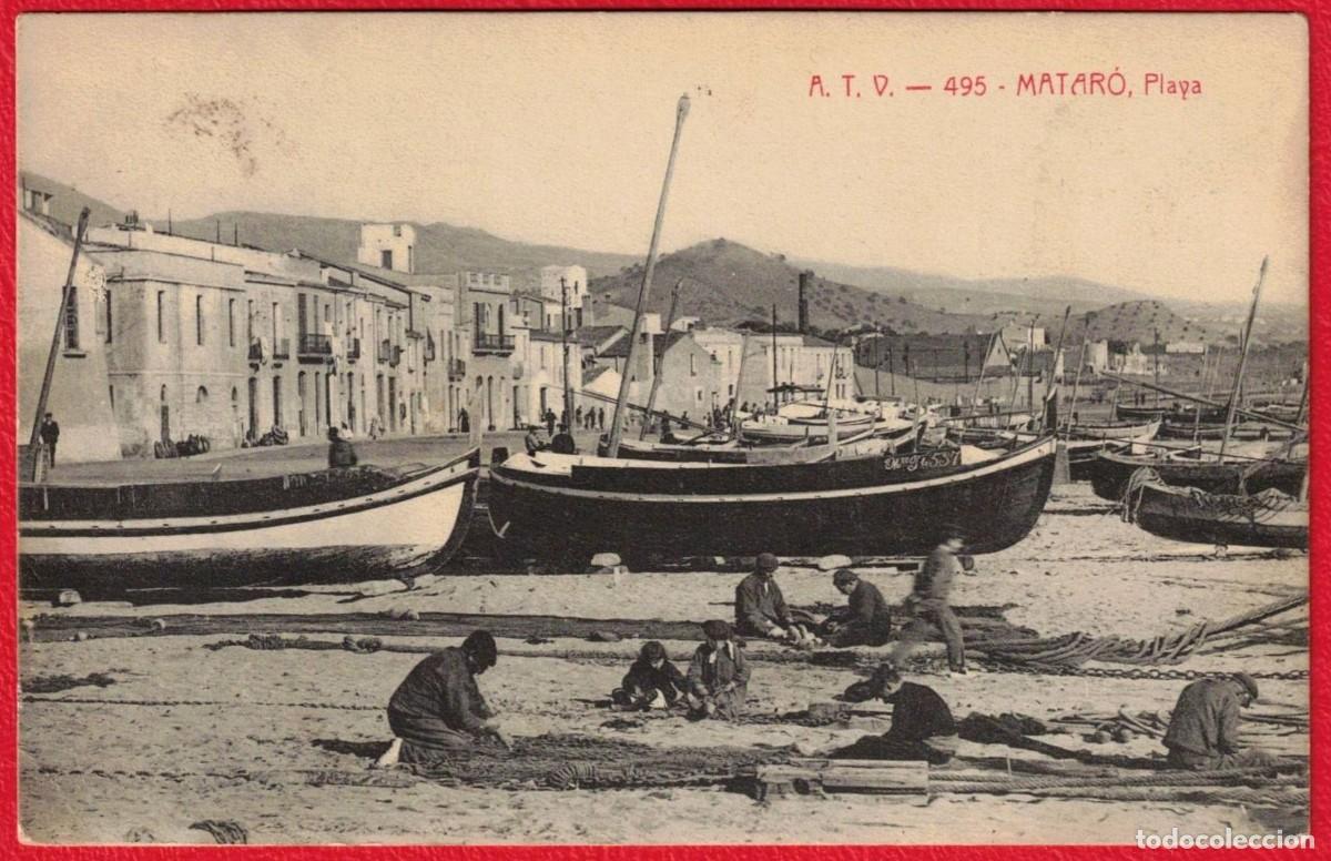 Cartes Postales: MATAR&Oacute; - PLAYA - 495 - A.T.V. Ed. Angel Toldr&aacute; Viazo