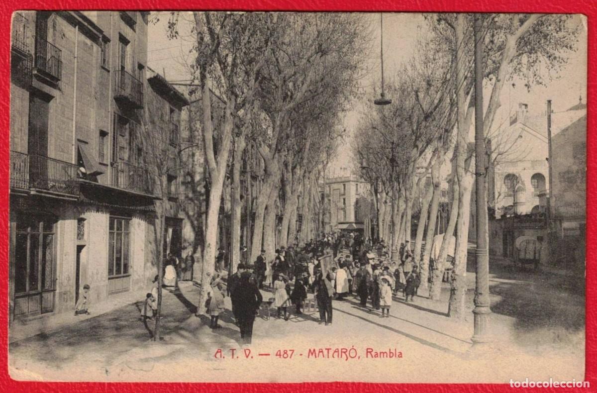 Cartes Postales: MATAR&Oacute; - RAMBLA - 487 - A.T.V. Ed. Angel Toldr&aacute; Viazo