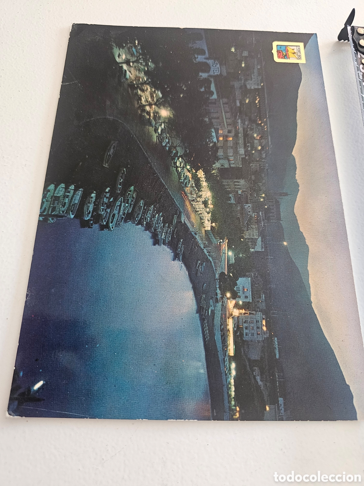 Postales: Postal de gran tama&ntilde;o de Port Bou G-96 Vista Nocturna 1965