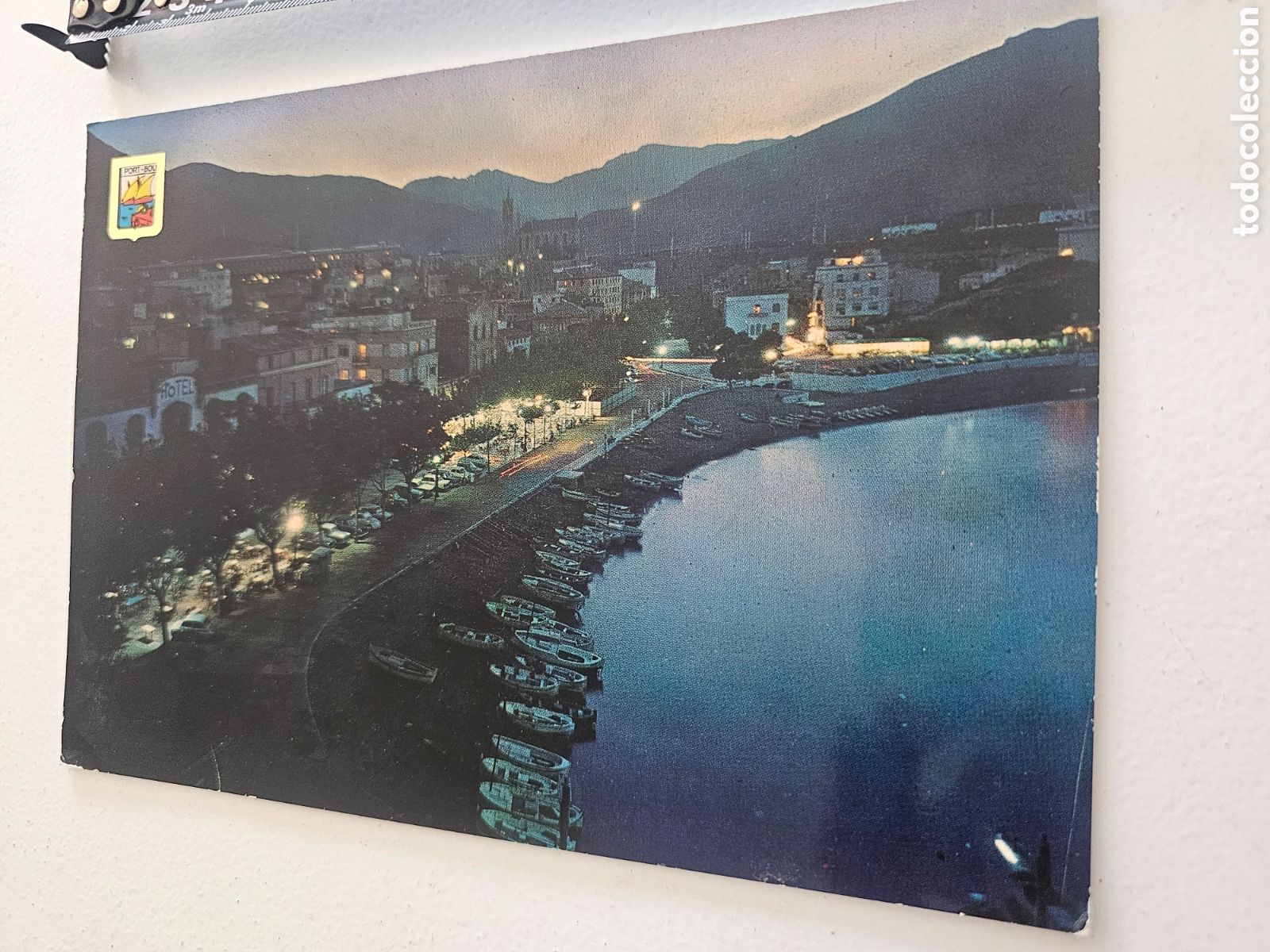 Cartoline: Postal de gran tama&ntilde;o de Port Bou G-96 Vista Nocturna 1965