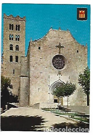 Postales: IGLESIA Y CAMPANARIO ROMANICO DEL SIGLO XI.- BREDA / GIRONA