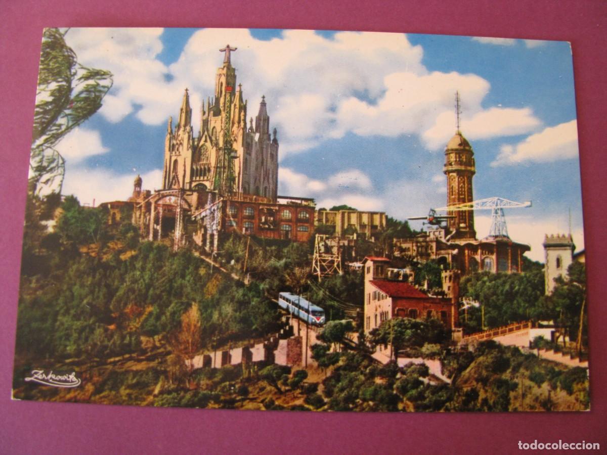Postales: POSTAL DE BARCELONA. TIBIDABO. BASILICA NACIONAL EXPIATORIA DEL SAGRADO CORAZON. ZERKOWITZ.