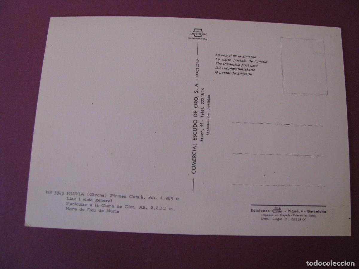 Postales: POSTAL DE NURIA. ESCUDO DE ORO. - Foto 2