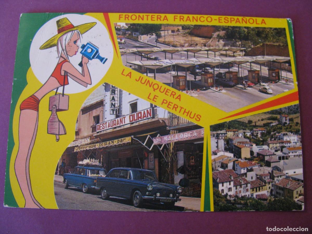 Cartoline: POSTAL DE FRONTERA FRANCO ESPA&Ntilde;OLA. LA JUNQUERA. LIMITES. GARCIA GARRABELLA. CIRCULADA