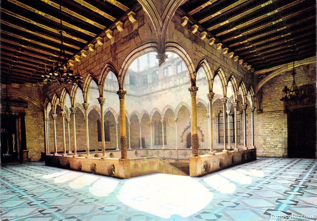 Postales: Postal Barcelona Barrio G&oacute;tico Detalle Interior Diputaci&oacute;n