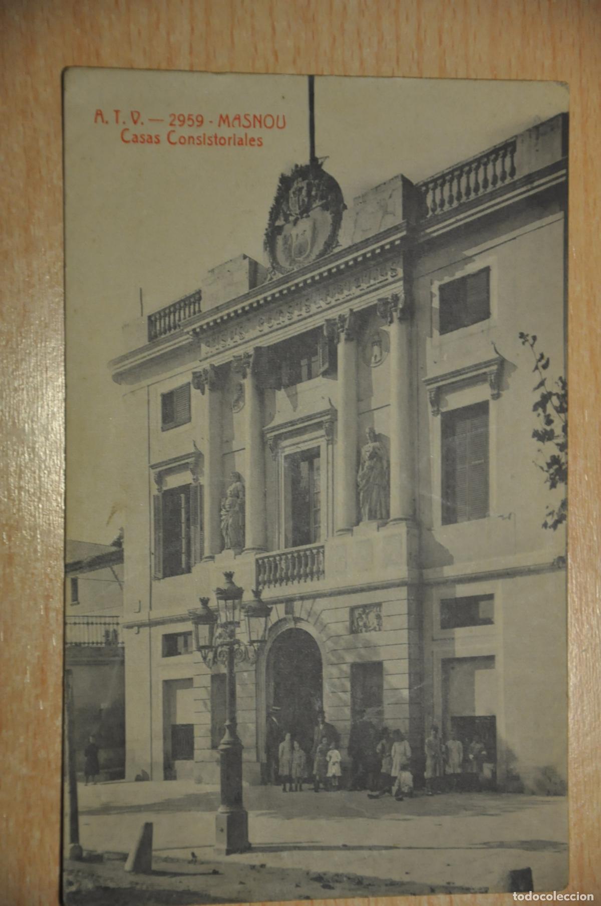 Postales: postal masnou, casas consistoriales, atv 2959