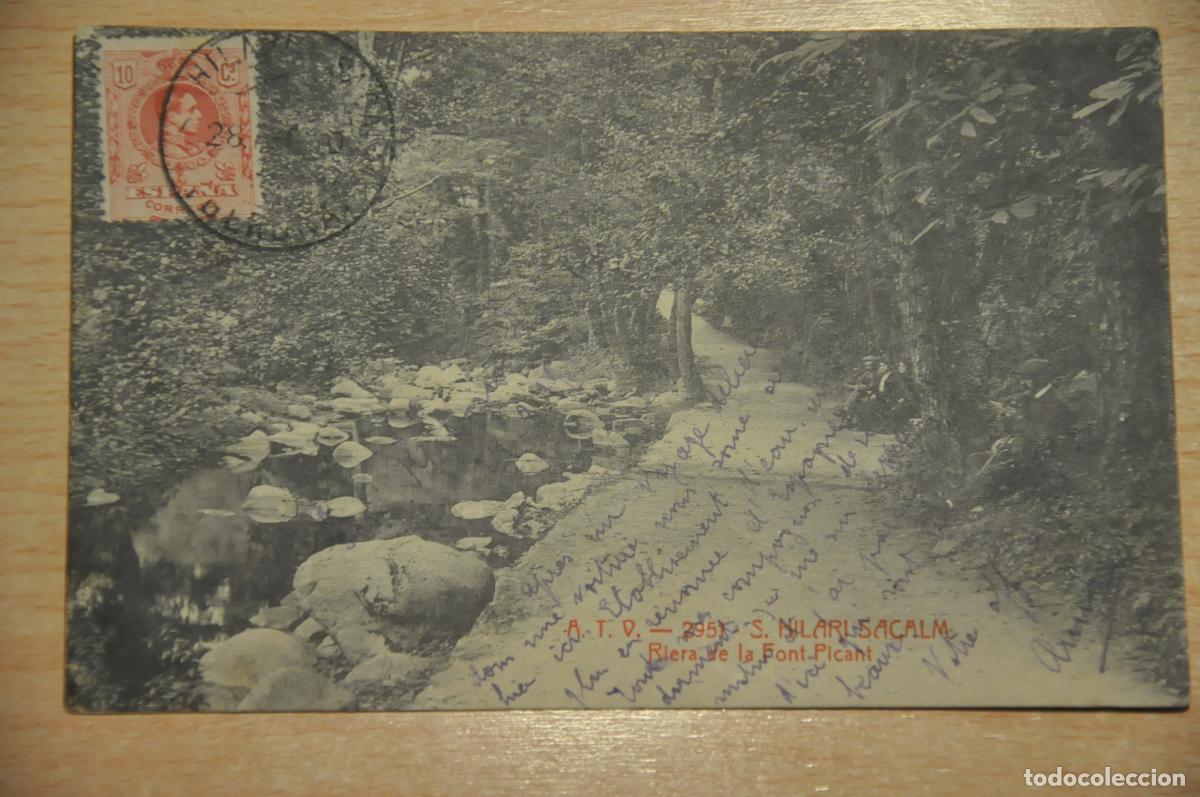 Postales: postal s.hilari sacalm, riera de la font picant, atv 2951