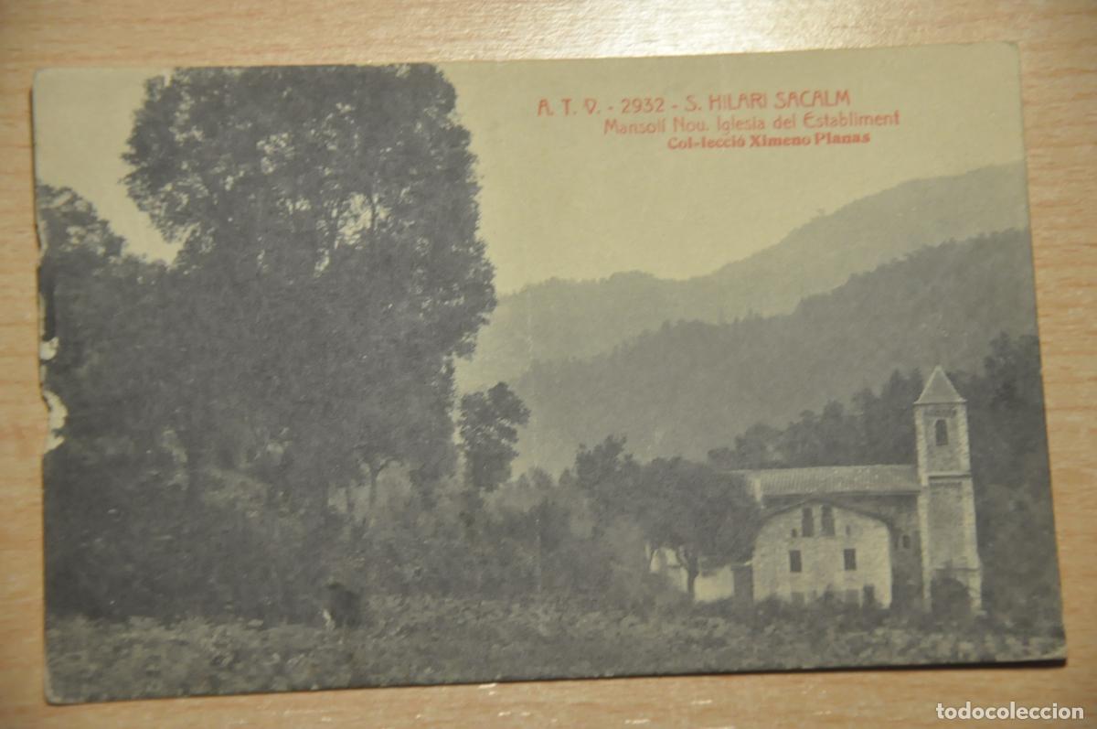 Postales: postal s.hilari sacalm, mansoli nou, iglesia del establiment, atv 2932