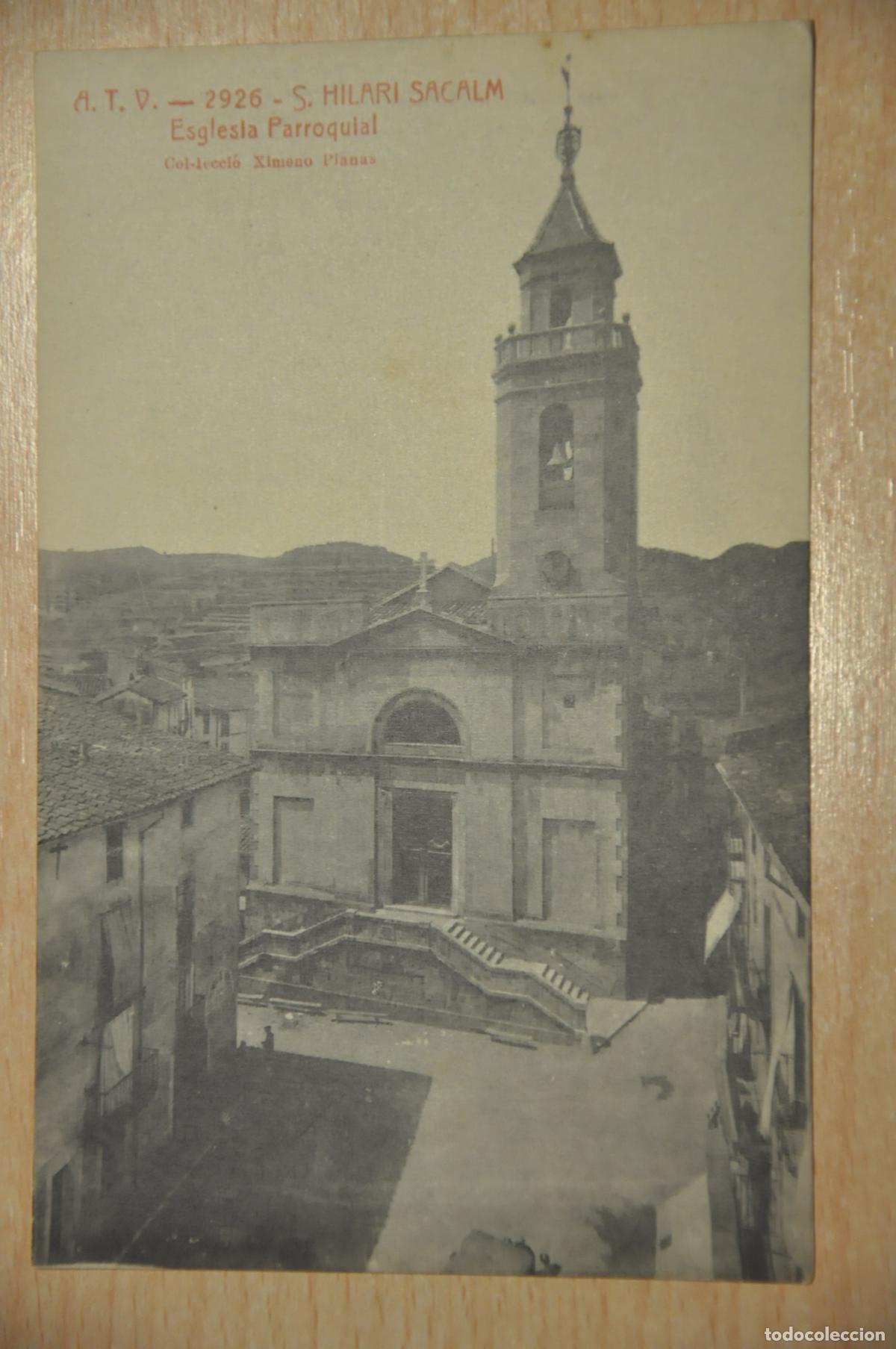 Postales: postal s.hilari sacalm, esglesia parroquial, atv 2926