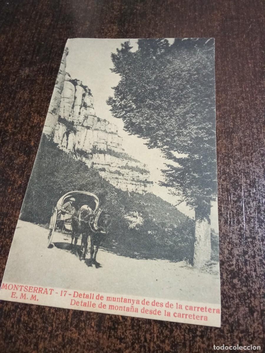 Postales: Montserrat ,detall de muntanya de la carretera.