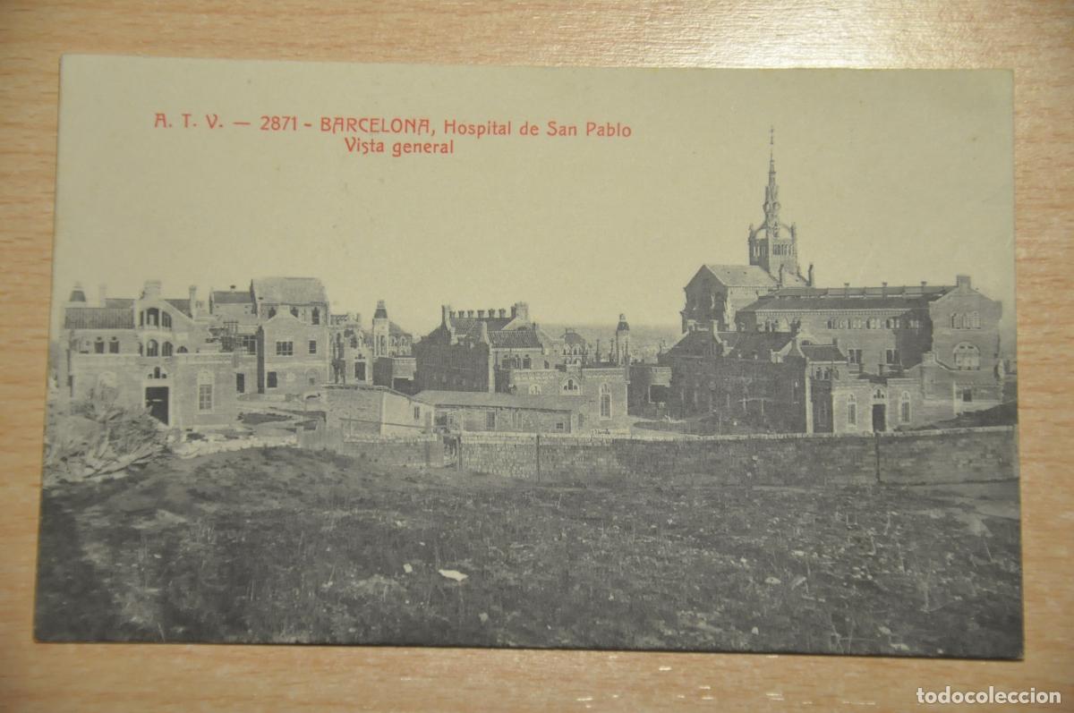 Postales: postal barcelona, hospital de san pablo, vista general, atv 2871