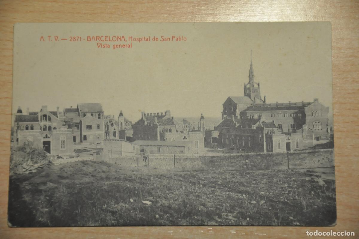 Postales: postal barcelona, hospital de san pablo, vista general, atv 2871