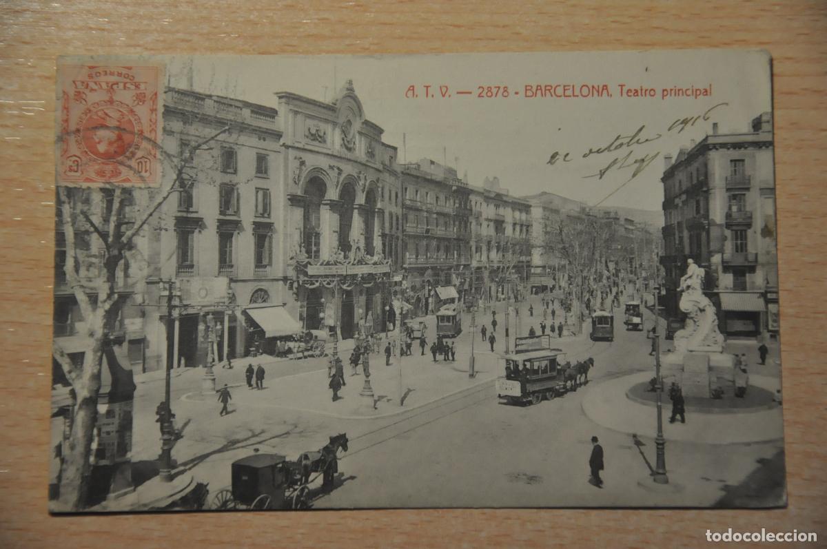 Cartoline: postal barcelona, teatro principal, atv 2878