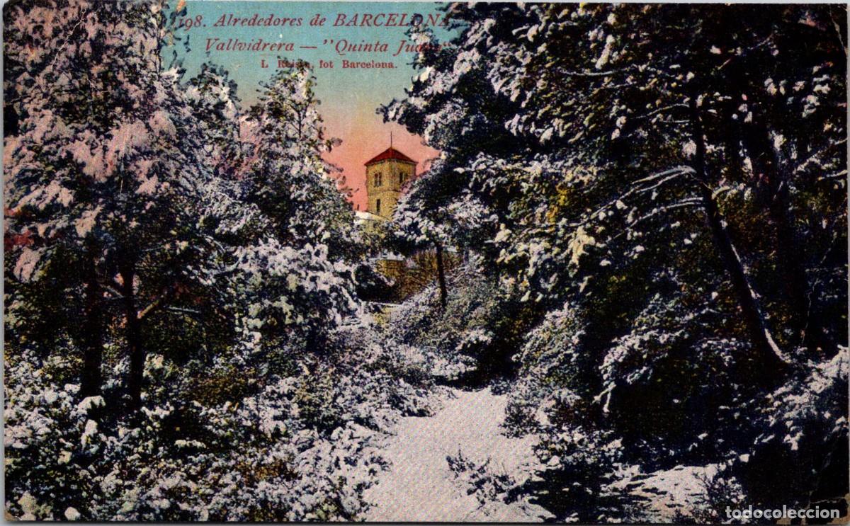 Postales: Alrededores de Barcelona - Vallvidrera - Quinta Juana - Roisin 198 - Coloreada - 139x88mm