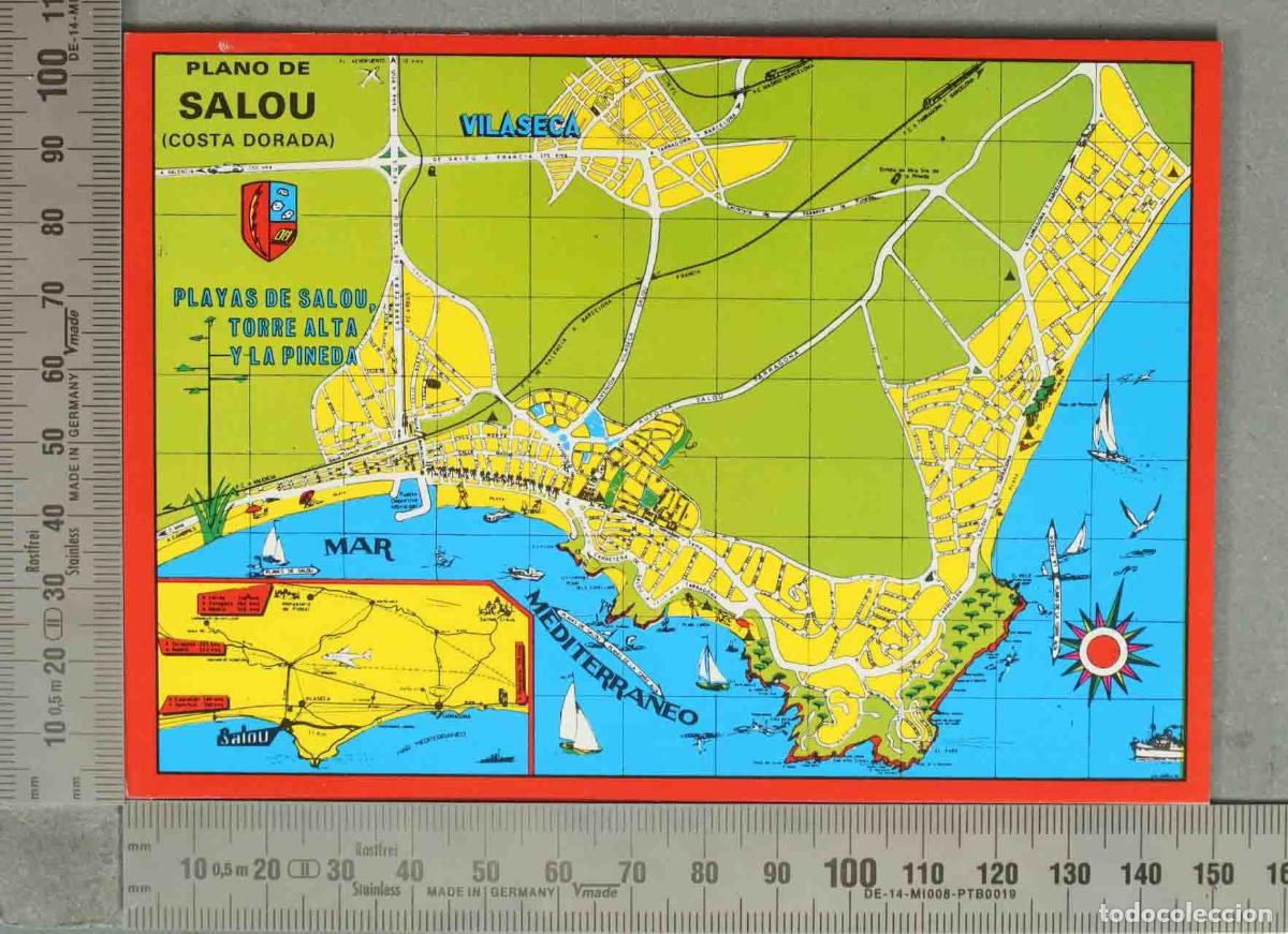 Cartes Postales: POSTAL. Plano de Salou - Vilaseca - Costa Dorada