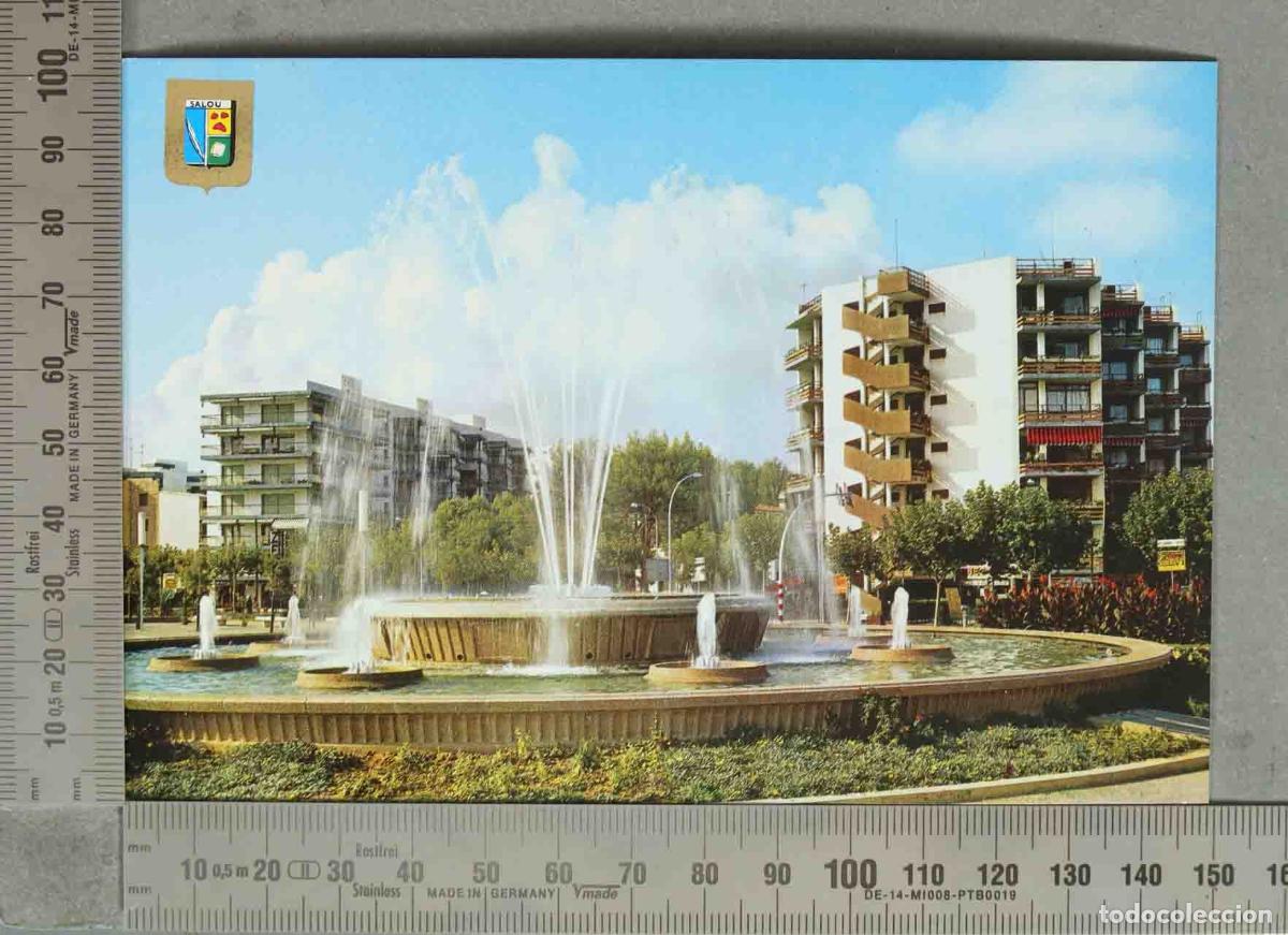 Postkarten: POSTAL. Salou - Fuente luminosa y apartamentos