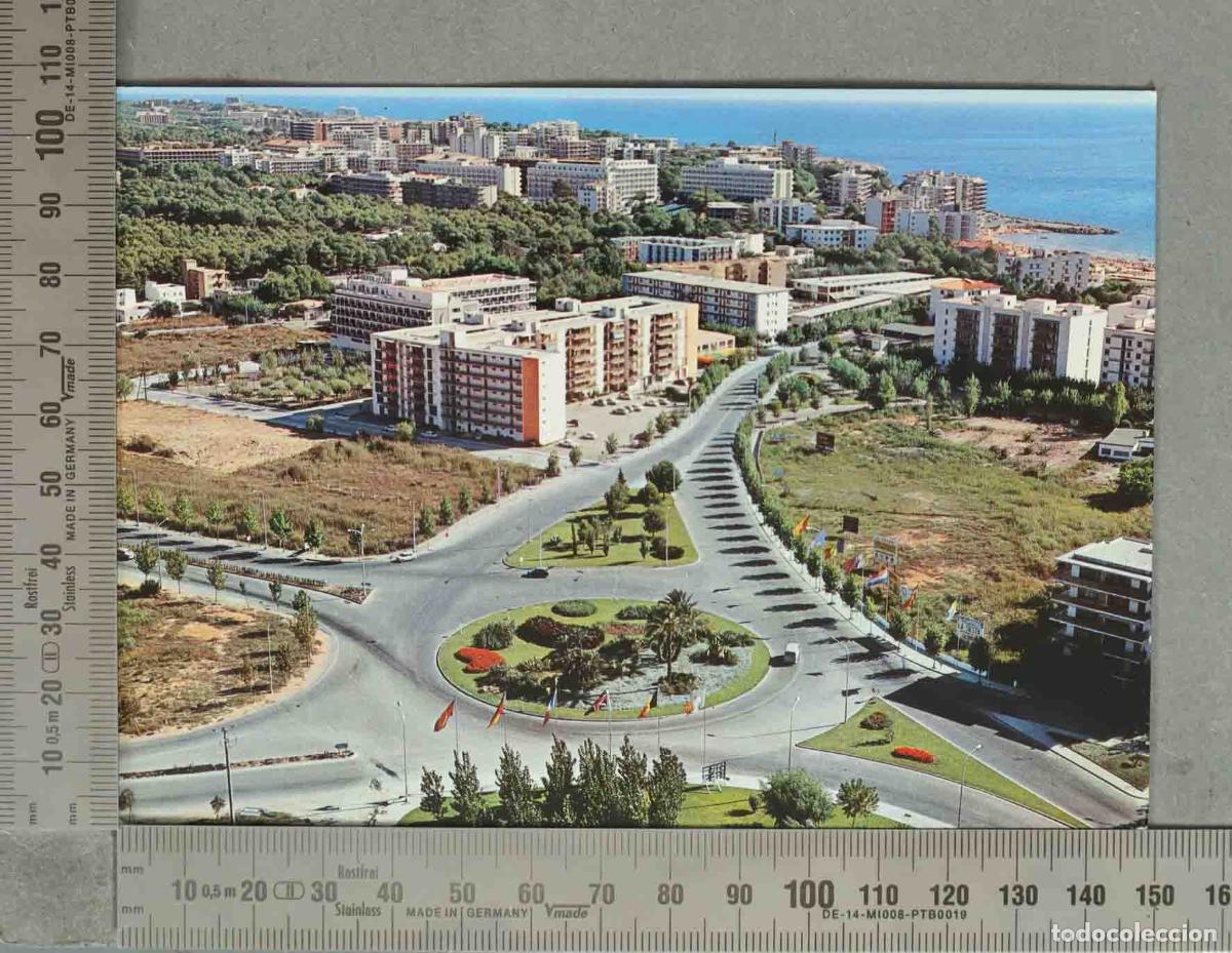 Postales: POSTAL. Salou - Plaza de Europa - Vista a&eacute;rea