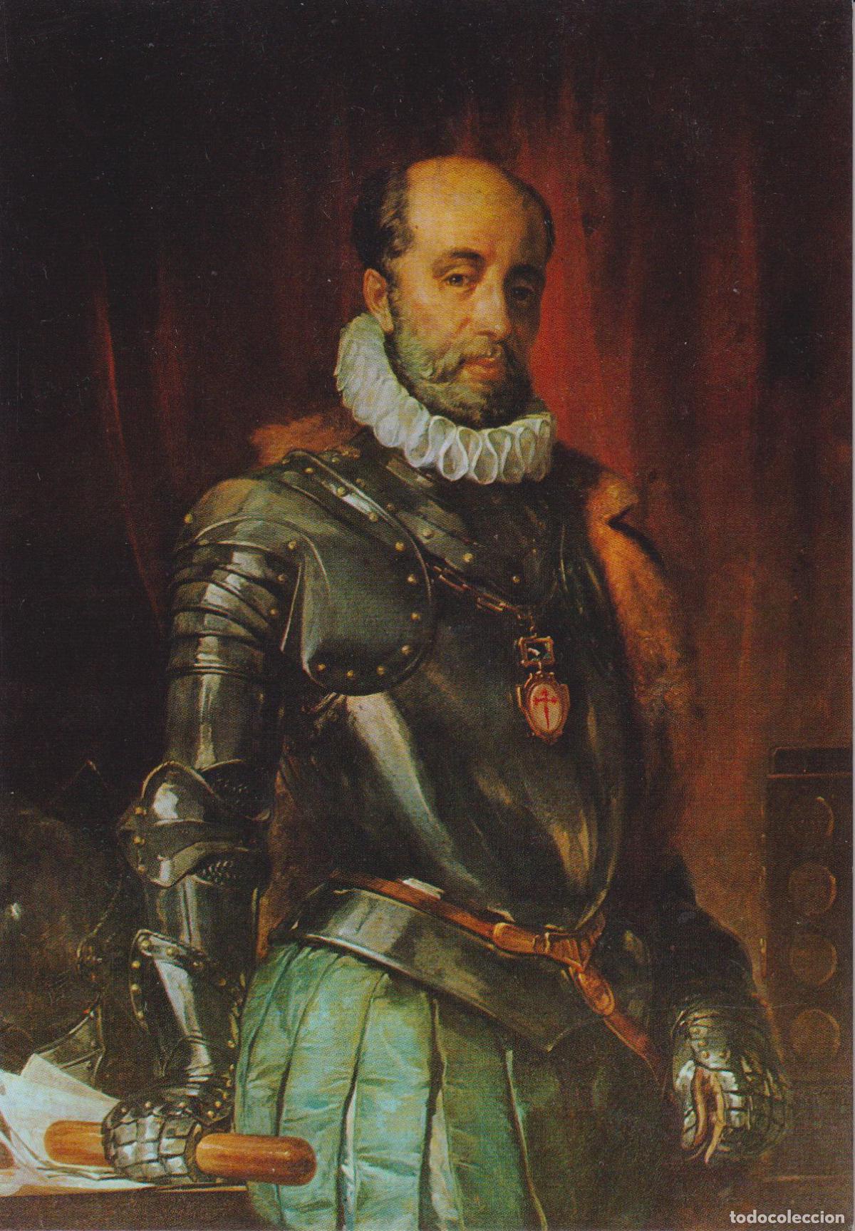 Postales: CATALANS IL&middot;LUSTRES, LUIS DE REQUESENS I Z&Uacute;&Ntilde;IGA, PINTURA DE JOAN VICENTS - ESCUDO DE ORO N&ordm;6