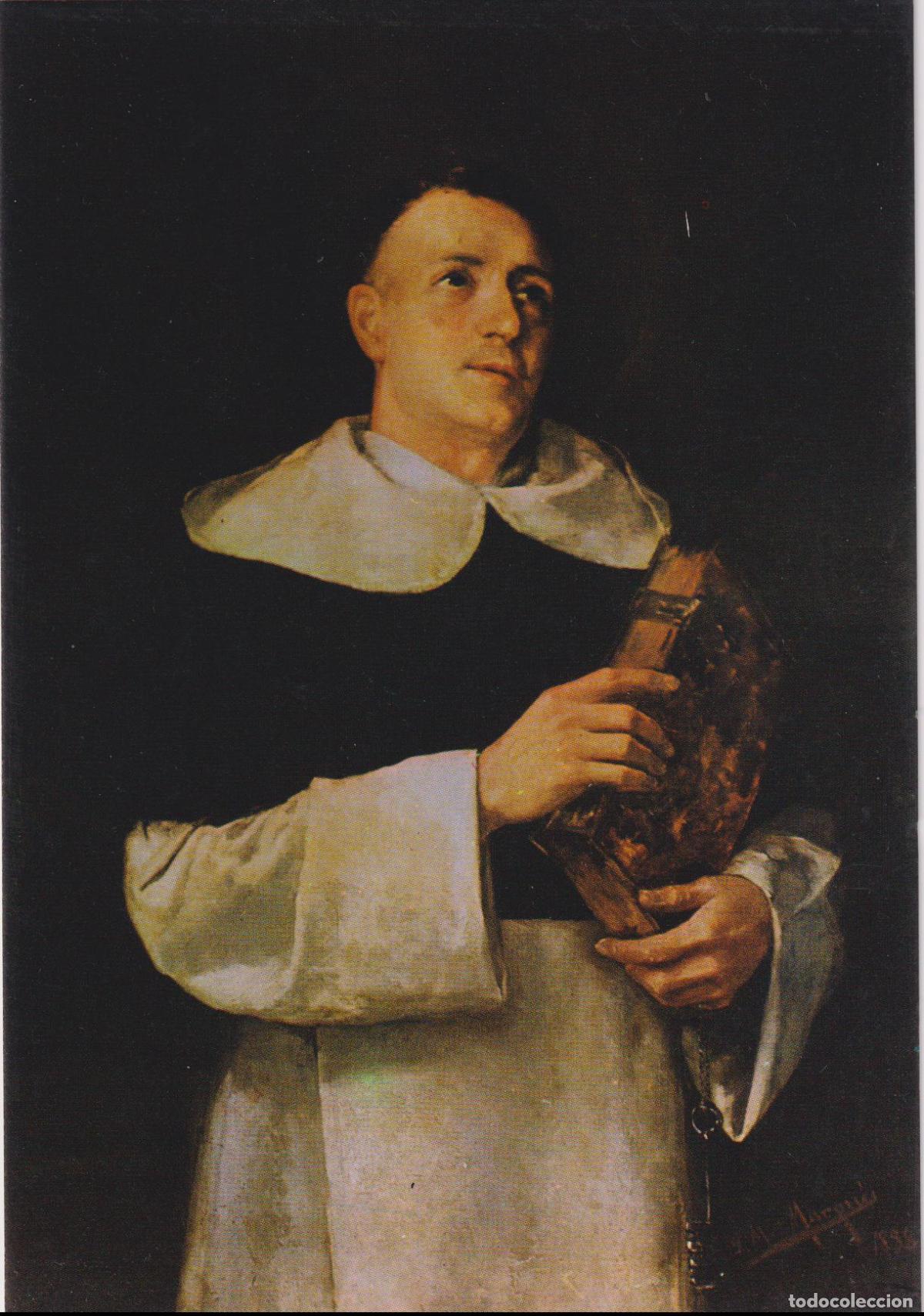 Postales: CATALANS IL&middot;LUSTRES, SANT RAMON DE PENYAFORT, PINTURA DE JOSEP M&ordf; MARQU&Egrave;S - ESCUDO DE ORO N&ordm;4 - S/C