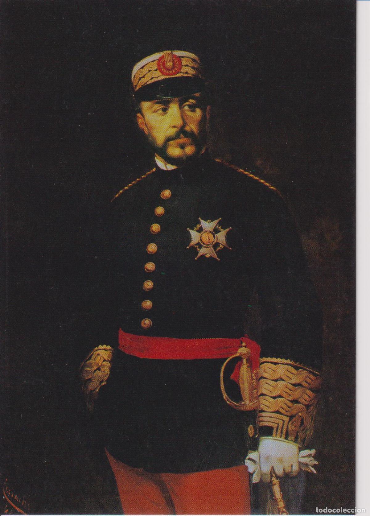 Postales: CATALANS IL&middot;LUSTRES, JOAN PRIM I PRATS, PINTURA DE JOSEP CUSACHS - ESCUDO DE ORO N&ordm;9