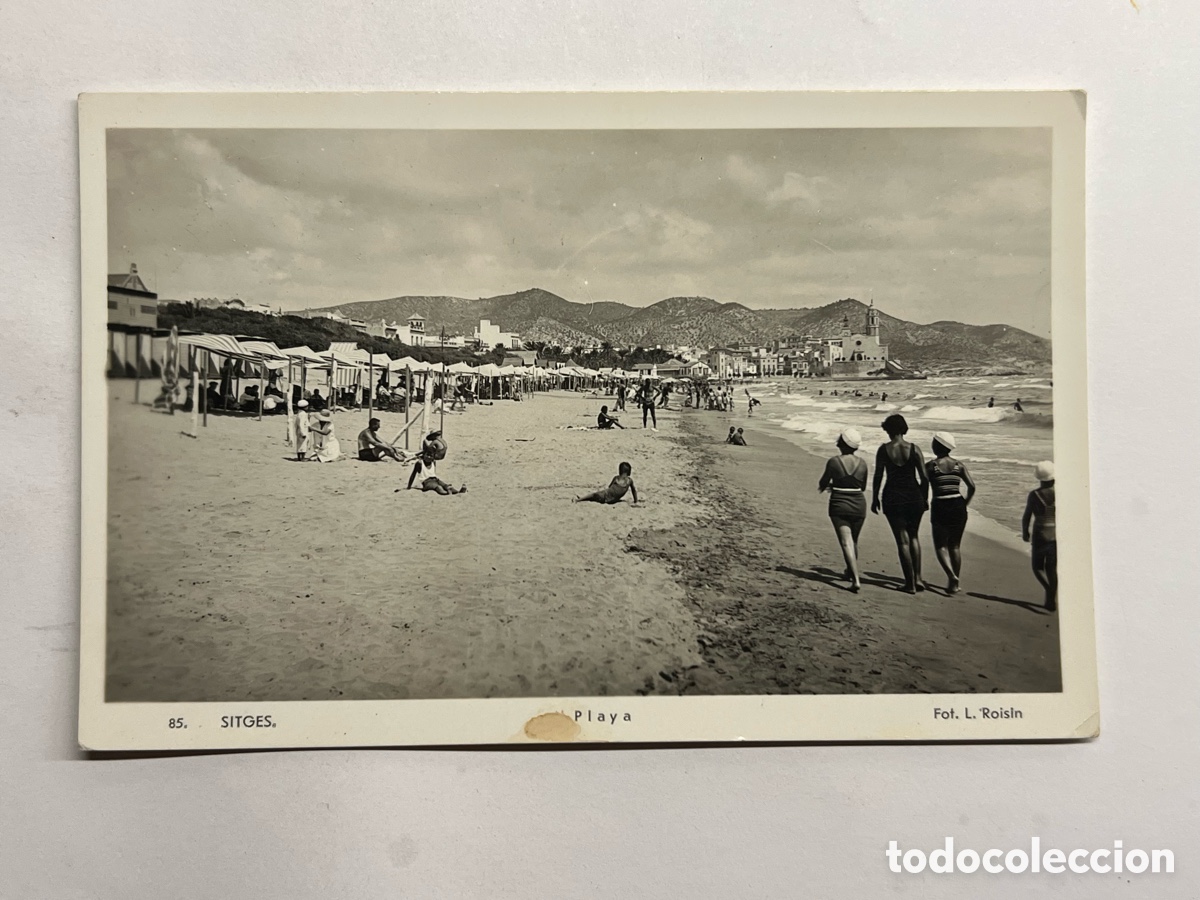 Cartes Postales: SITGES (Barcelona) Postal animada No.85, Playa.. Edici&oacute;n Foto Roisin (h.1930?) S/C