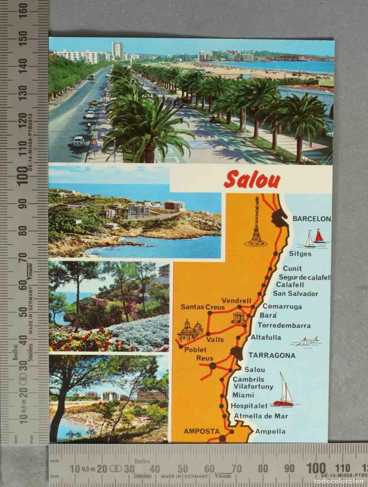 Postales: POSTAL. Salou - Costa Dorada - Tarragona - Varias vistas y mapa de la costa