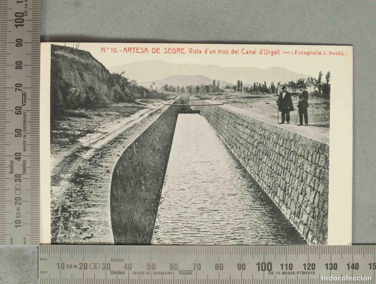 Postales: POSTAL. Artesa de Segre - Vista d&acute;un tros del Canal d&acute;Urgell - Fotografia J. Bold&uacute;