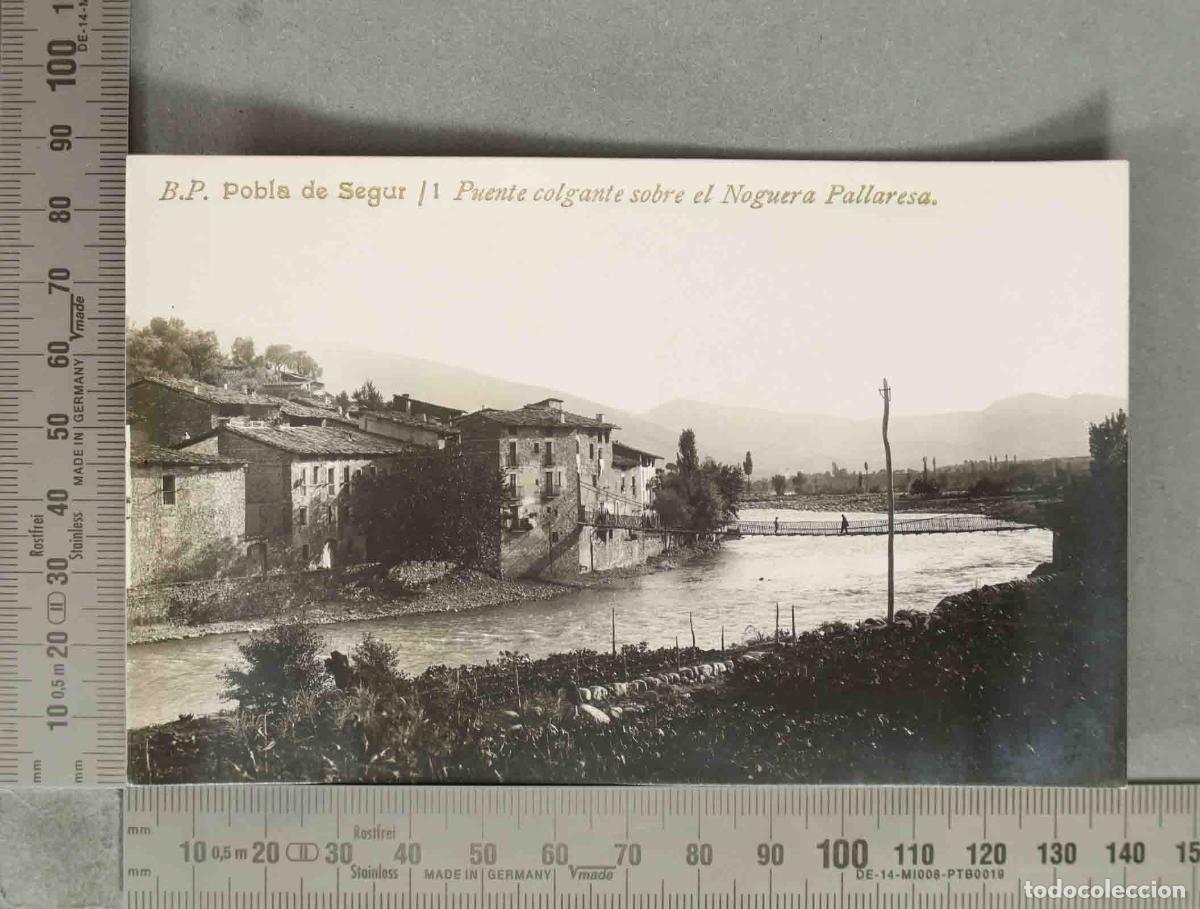 Postales: POSTAL. La Pobla de Segur - Pont de Claverol - Puente colgante sobre el Noguera Pallaresa - Thomas