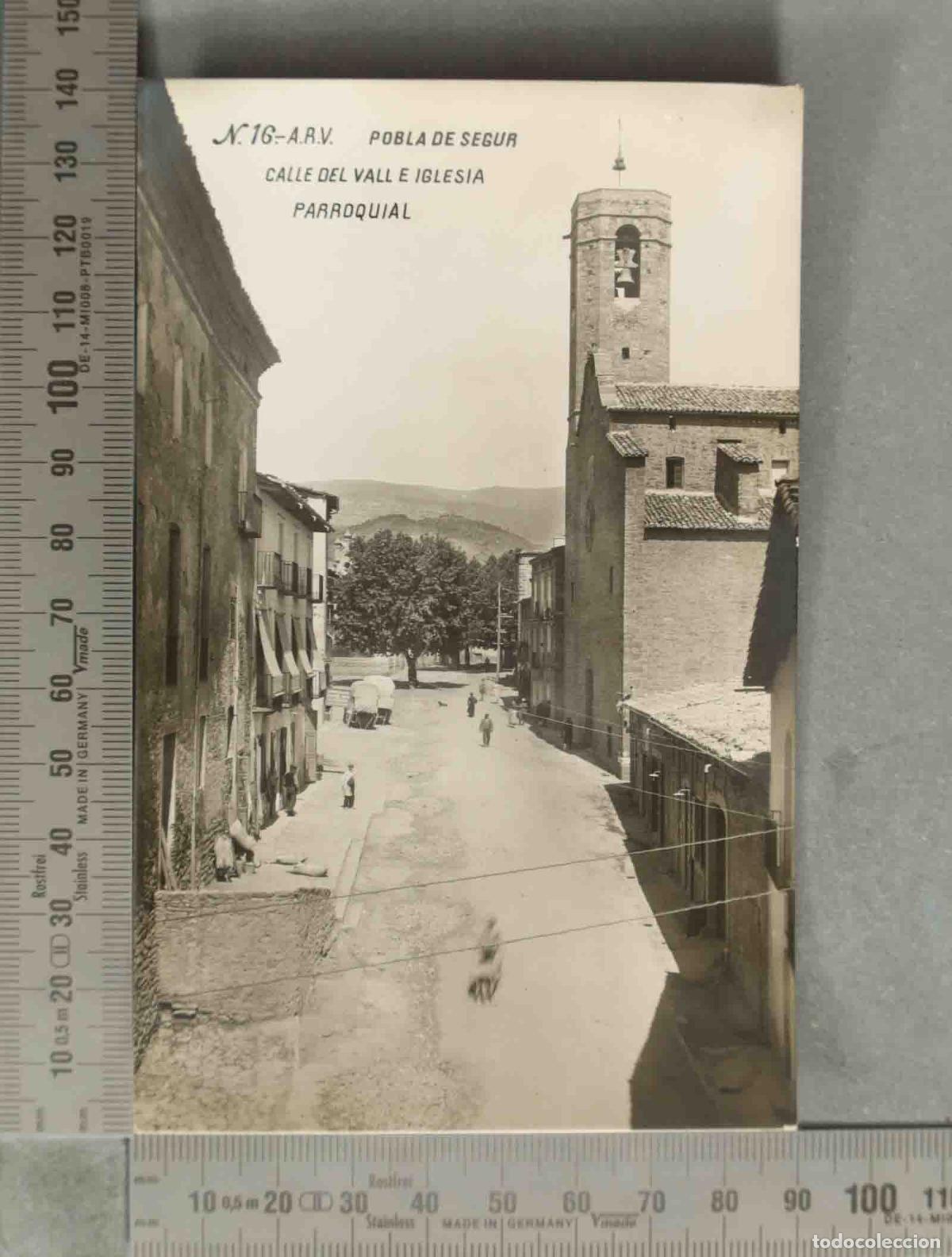 Postales: POSTAL. Pobla de Segur - Calle del Vall e Iglesia Parroquial