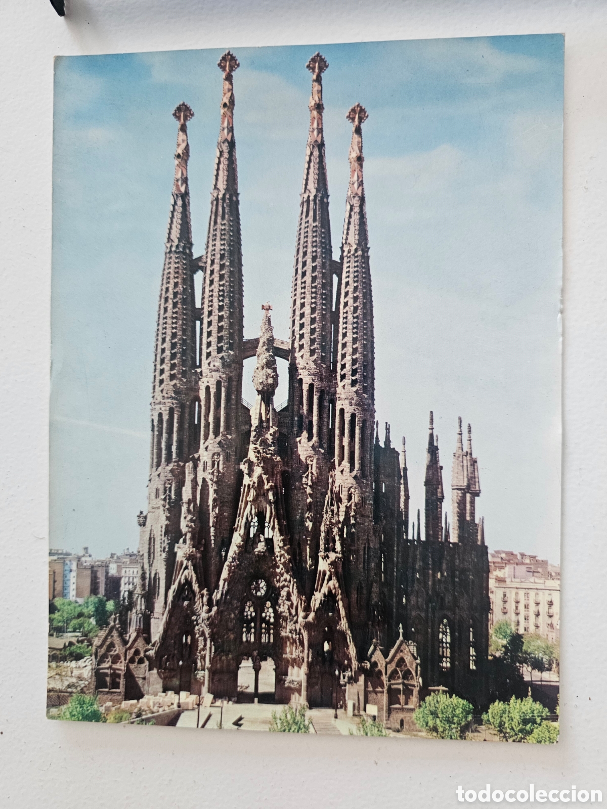Postales: Postal de gran tama&ntilde;o de La Sagrada Familia Barcelona 1963 n&deg;2