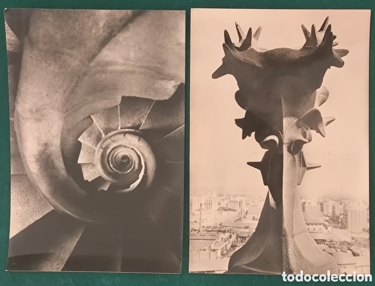 Postales: SAGRADA FAMILIA DETALLE ARQUITECTURA GAUD&Iacute; POSTAL FOTOGR&Aacute;FICA 1965