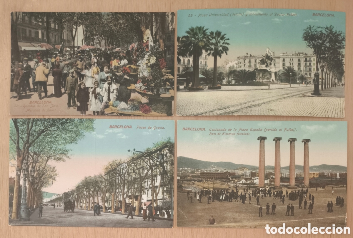 Postales: BARCELONA POSTAL A COLOR LOTE 4 ED. JORGE VENINI JVB C. 1915