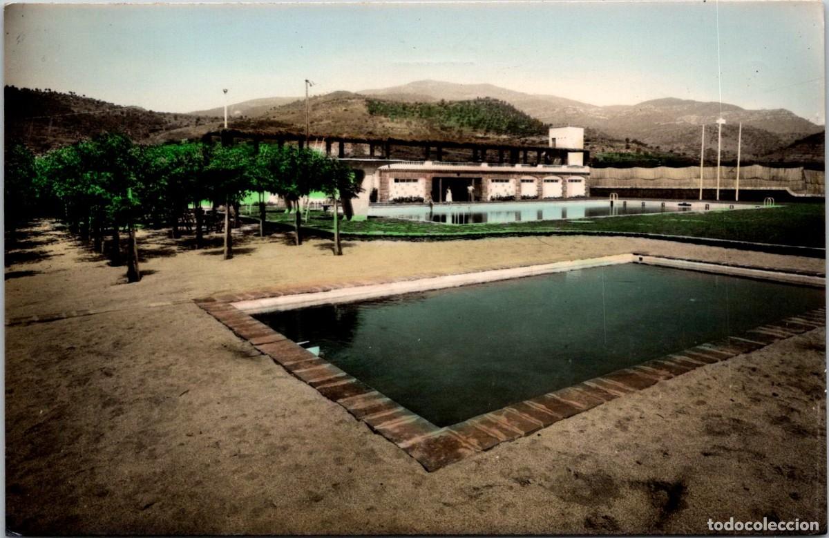 Postales: Caldas de Montbuy - Piscina municipal - E. M. n&ordm; 8 - Coloreada - 138x89mm