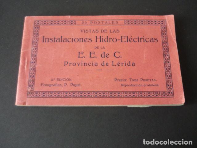 Postales: LERIDA CUADERNO 20 POSTALES INSTALACIONES HIDRO-ELECTRICAS DE LA E.E. DE C.
