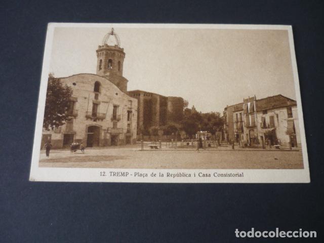 Postales: TREMP LERIDA PLA&Ccedil;A DE LA REPUBLICA Y CASA CONSISTORIAL
