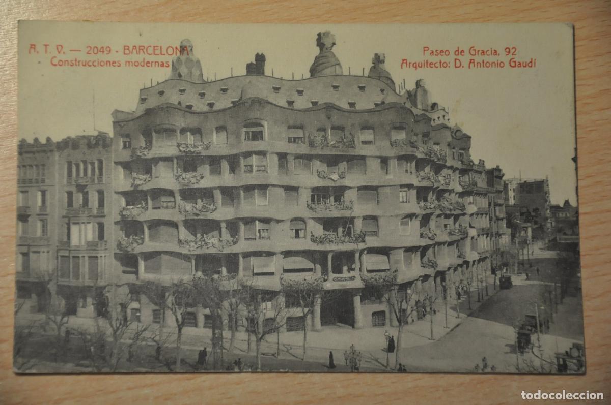 Postales: postal barcelona, construcciones modernas, paseo de gracia 92, antonio gaudi, atv 2049