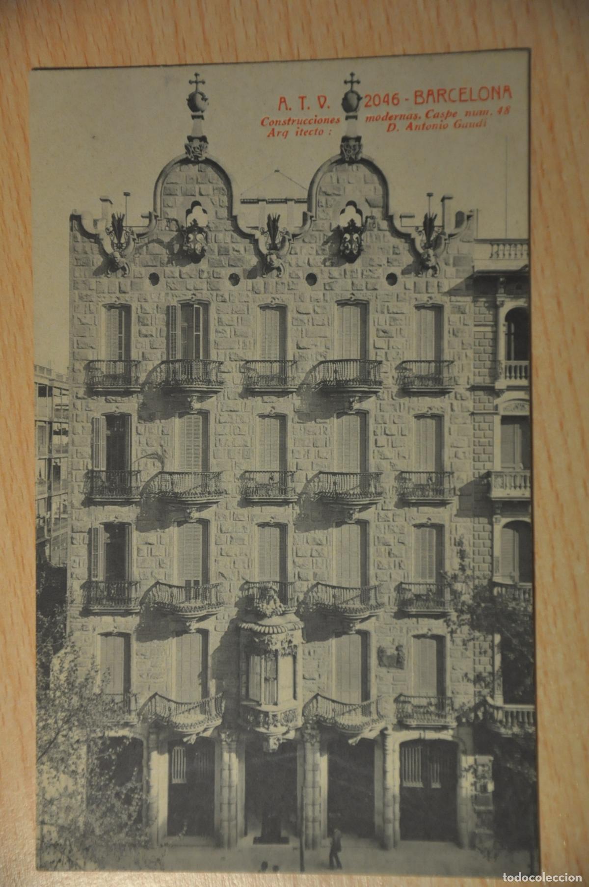 Cartes Postales: postal barcelona, construcciones modernas, caspe 48, antonio gaudi, atv 2046