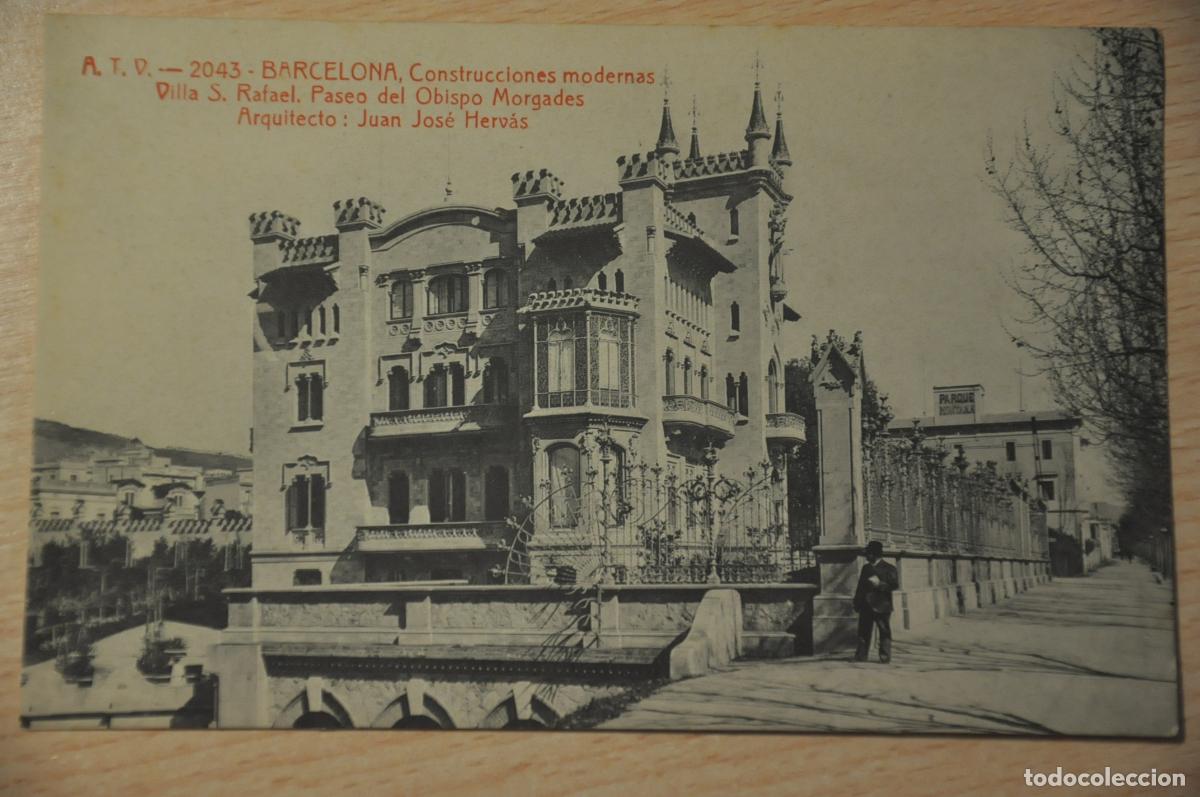 Cartes Postales: postal barcelona, construcciones modernas, villa s.rafael, paseo obispo morgades, atv 2043